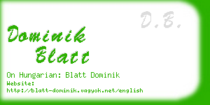 dominik blatt business card
